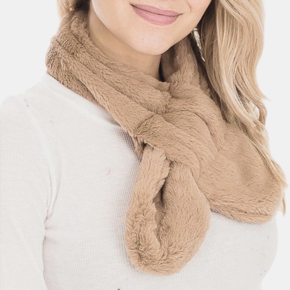 Fabulous Oblong Faux Fur Brown Collar Scarf